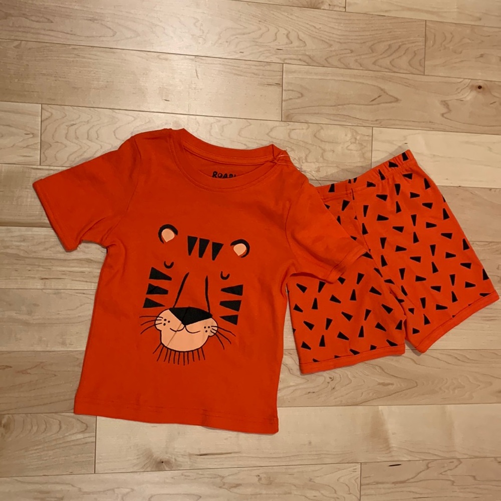 NWOT ROAR Lupilu brand pajama set (shorts and shirt) size 2-4 years